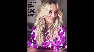 Kaley Cuoco Ballbusting And Chastity Slave Captions.
