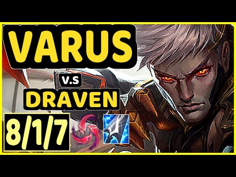 STIXXAY (VARUS) vs DRAVEN - 8/1/7 KDA BOTTOM ADC CHALLENGER GAMEPLAY - NA