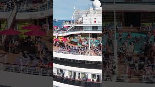Carnival Magic rear deck swimming pool and hot tubs | Cruise Fun September 14, 2025 #portmiami