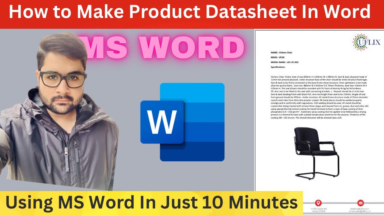 Part 12 How to Make Product Datasheet In MS Word || How to Download MS Word For Free officem Key