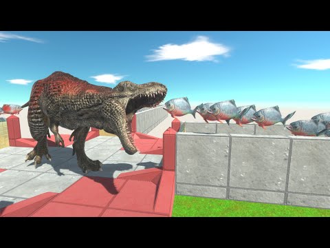 100X Piranha from four sides vs every unit - Animal Revolt Battle Simulator