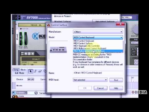 PROPELLERHEAD REASON: How to setup midi devices