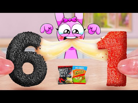 Say The Number On Beat 6️⃣1️⃣ Mini Cooking Challenge SIX ONE Fry Chicken Cheese | Mina Mini Kitchen