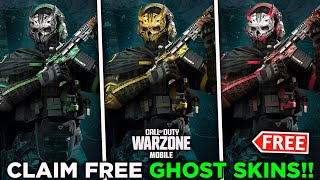 How To Unlock 3 FREE Ghost Skins In Warzone Mobile When It Releases! Day ZERO LAUNCH Event!