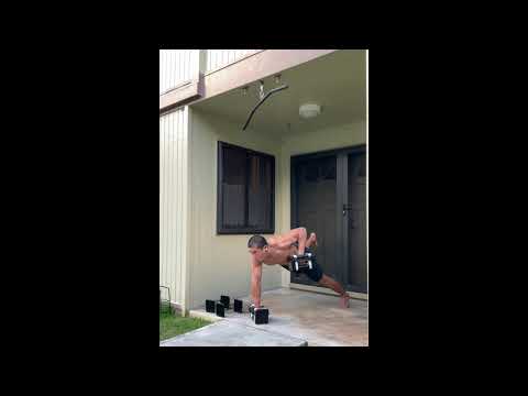 Day 263 FitPro Hawaii Workout - Lunge Cleans + Renegade Rows (20-50 lbs.)-2/2/21 5:41 pm