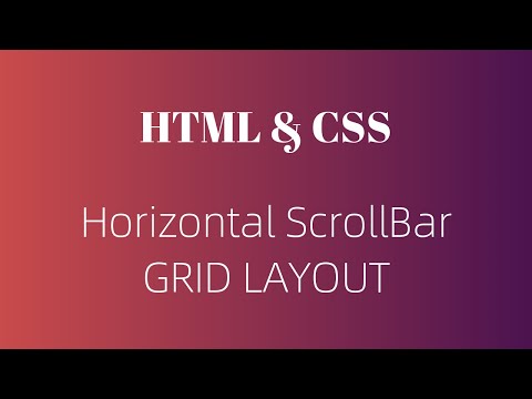 GRID HORIZONTAL LIST (SCROLL BAR) | HTML and CSS | Grid Layout