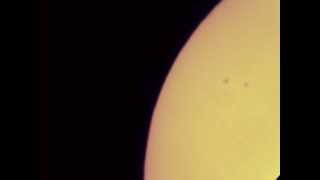 preview picture of video 'Sun through Celestron Omni 6'