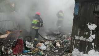 preview picture of video 'Pożar przy ulicy Swojskiej 13 w dniu 29.01.2013'