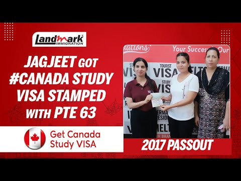 Jagjeet Kaur got #Canada Study Visa Stamped with PTE 57 Overall Score | 2017 Passout