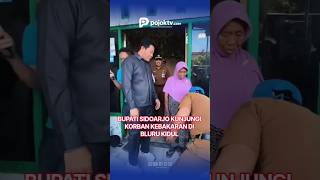 BUPATI SIDOARJO KUNJUNGI KORBAN KEBAKARAN DI BLURU KIDUL