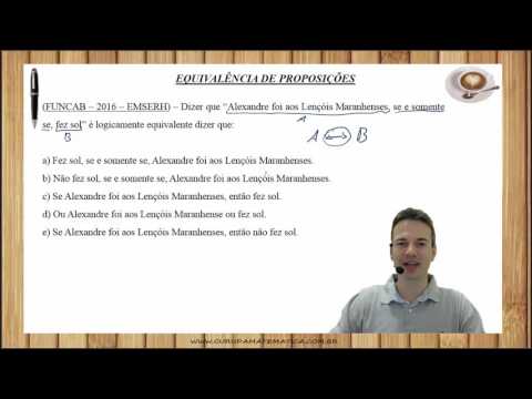 0826 - FUNCAB - EQUIVALÊNCIA DE PROPOSIÇÕES