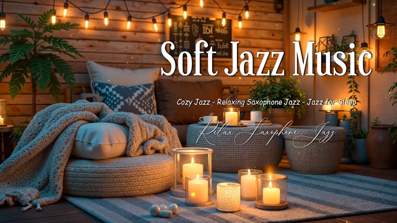 Soft Night Jazz Saxophone Music - Relaxing Jazz Piano Music for Work, Study - Warm Jazz Instrumental