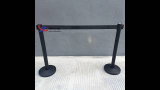 Stanchion Post Aluminum Top Beam Crowd Control Panel System with Black