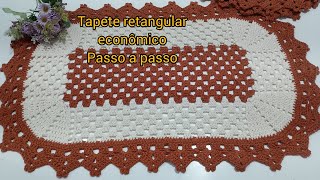 Tapete retangular econômico passo a passo.