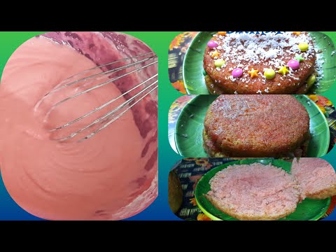 Eggless pink cake🙋‍♀️without oven|by nischal homey🎊