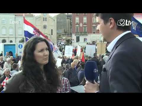 Cijela snimka prosvjed u Splitu protiv Istanbulske konvencije