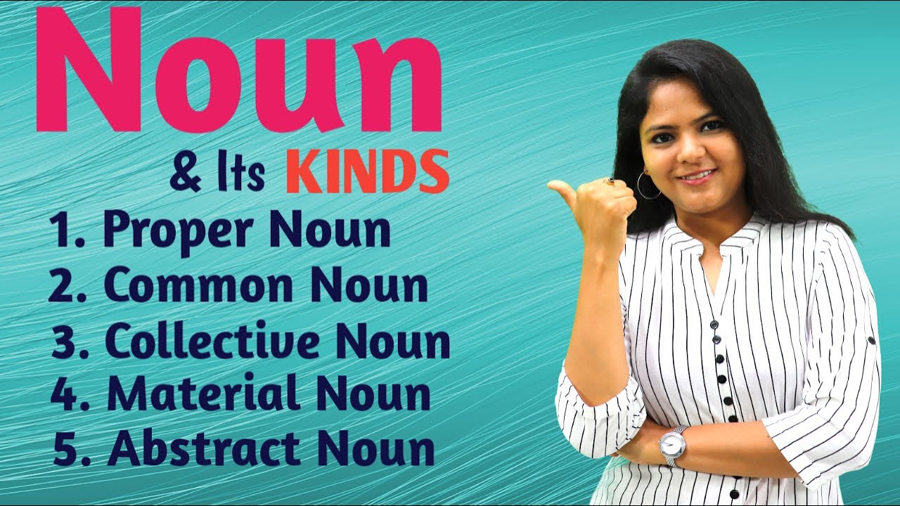 Watch video Noun and its kinds :- Proper/ Common / Collective / Material / Abstract / In ENGLISH GRAMMAR Now Noun and its kinds :- Proper/ Common / Collective / Material / Abstract / In ENGLISH GRAMMAR