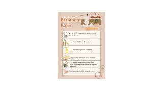 Дизайн без нBathroom Rules.Rules signs. Bathroom decor.Home decor.Printable sheets.