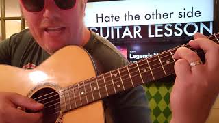 Hate The Other Side Juice WRLD Polo G Kid Laroi Marshmello // guitar lesson beginner tutorial easy