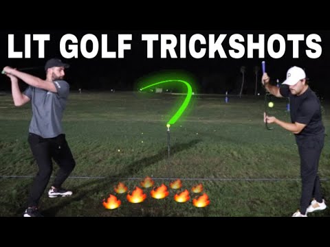 Night Range Golf Trickshots | Skills Competitions @joshkelleygolf VS @coachrusty