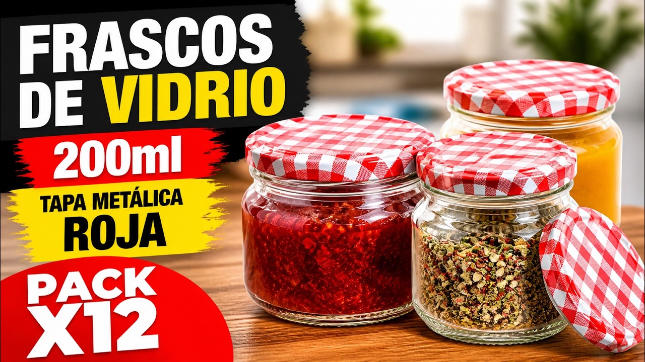 VENTA de FRASCOS de VIDRIO PEQUEÑOS Frasco Con TAPA Metálica de 200ml FRASCOS Mercado Libre