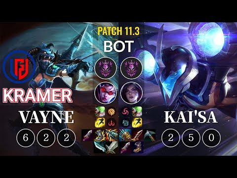 LGD Kramer Vayne vs Kai'Sa Bot - KR Patch 11.3