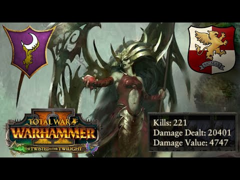 Morathi Is A Goddess Of War! Dark Elves Vs Empire. Total War Warhammer 2, Multiplayer