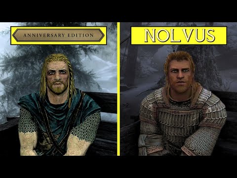 The Elder Scrolls V: Skyrim Nolvus Mod vs Vanilla Anniversary RTX 4080 4K Ultra Graphics Comparison