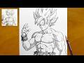 How To Draw Goku Ultra Instinct Step By Step Pencil Sketch