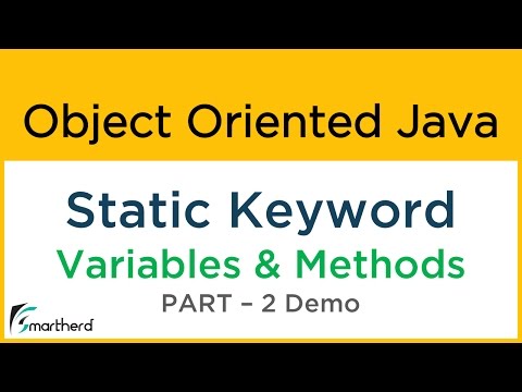 Learn Java STATIC Variable and Methods example Part 2 Object Oriented ...