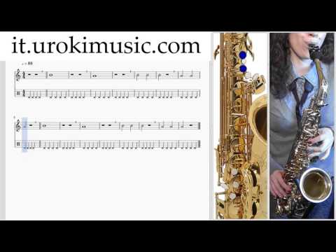 Lezioni di Sassofono Contralto C#1 S#1 L#11 Melodia Tutorial Spartito Imparare Insegnante Metodi Par
