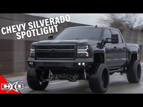 2014 Chevy 1500 Silverado on 24x14 ARKON Lincolns with 7” Belltech Coilovers and 35’s