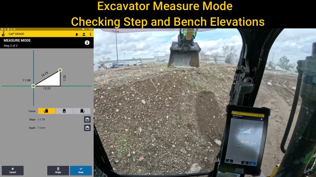 Measure Mode Checking Step and Bench Elevations