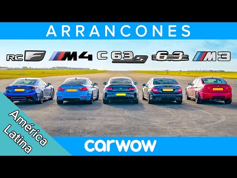 BMW M4 vs AMG C63 S vs Lexus RC F vs M3 & C63 antiguos: ARRANCONES