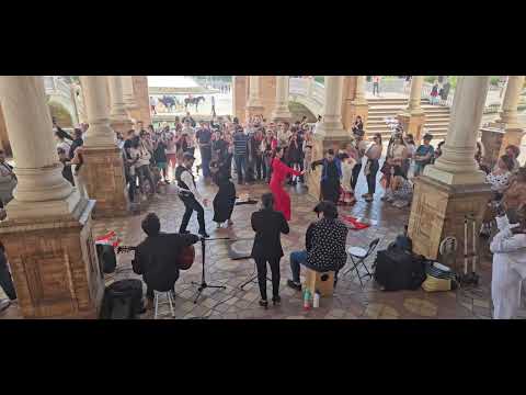 Flamenco Gruppe auf dem Plaza de Espana