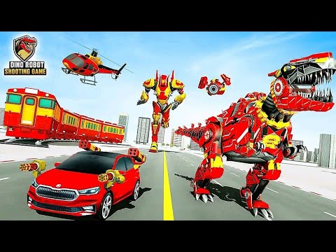 Dino Robot Car Transform War of Robot 2023 - Android iOS Gameplay