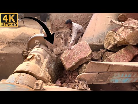 Big Rock Jaw Crusher Machine in Action | Powerful Stone Crushing ASMR Sounds
