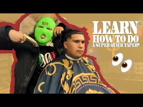 How to do a Quick Taper / Taper Fade! - Dinero100k