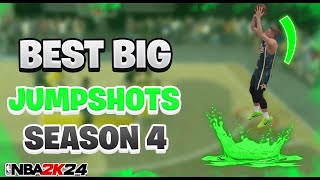 #1 BEST BIG MAN JUMPSHOTS FOR NBA 2K24 SEASON 4!  THESE JUMPSHOTS ARE GAME BREAKING!
