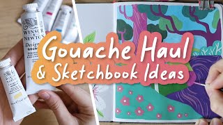 New Gouache Paint Haul & Sketchbook Session ✨