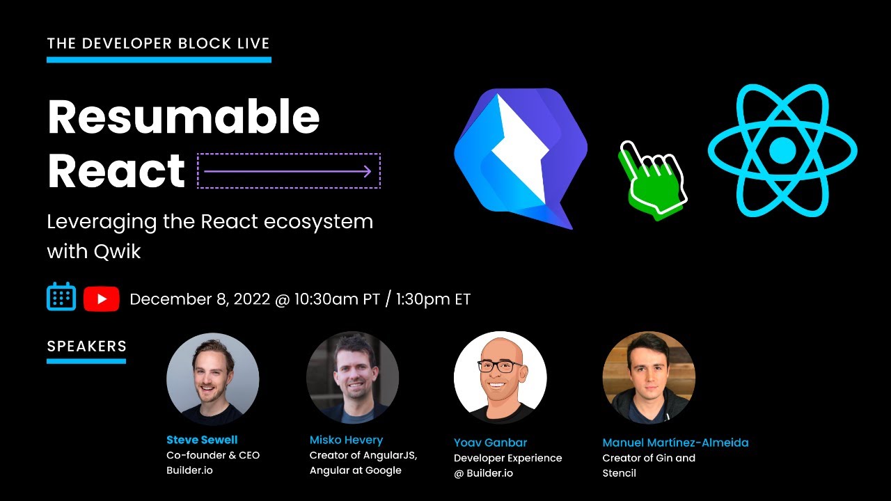 Resumable React - Leveraging the React ecosystem with Qwik