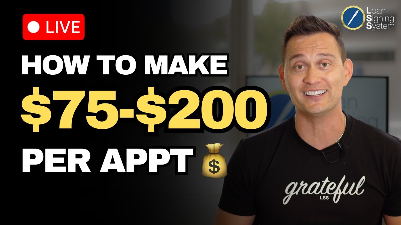 Live Masterclass | Earn $75-$200 Per Appointment 💰 | Notary Signing Agent