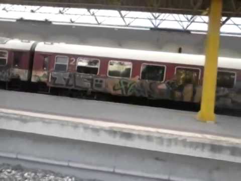 AEG DMU at Karditsa following by bicycle