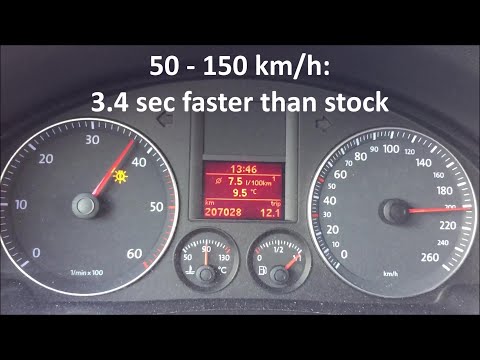 VW Golf V 2.0 TDI 16V Stage 1 170 HP BKD 100 - 200 kmh Acceleration