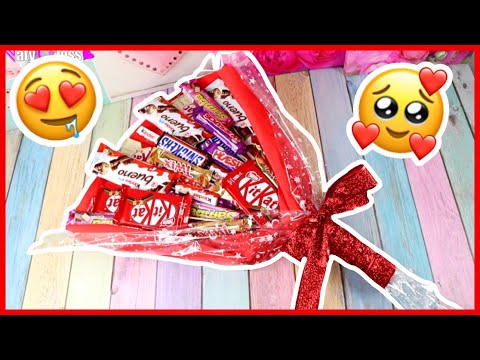 HAZ UN RAMO DE CHOCOLATES PARA REGALAR ♥ REGALO FÁCIL Y RÁPIDO SAN VALENTIN | NatyGloss