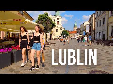 Walking in Lublin, Poland along Krakowskie Przedmiescie / Spacer w Lublinie, Polska