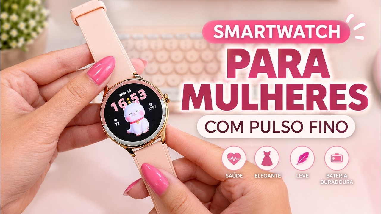 Miniatura da avaliação em vídeo de Smartwatch Feminino Bettdow FB046 1.27" IP68 Bege