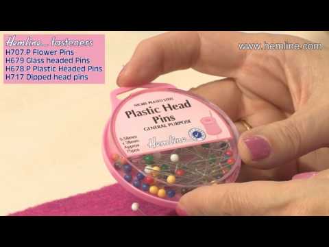 Plastic Head Pins, Glass Head Pins, Flower Head Pins, Dipped Head Pins by Hemline