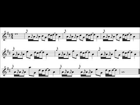 Great Highland Bagpipes Intermediate Exercise 36 – low pitch quarter speed