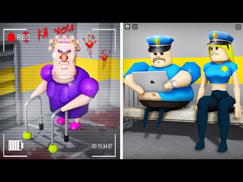 GRUMPY GRAN CAUGHT ON CAMERA in BARRY'S PRISON RUN! New Scary Obby (#Roblox)